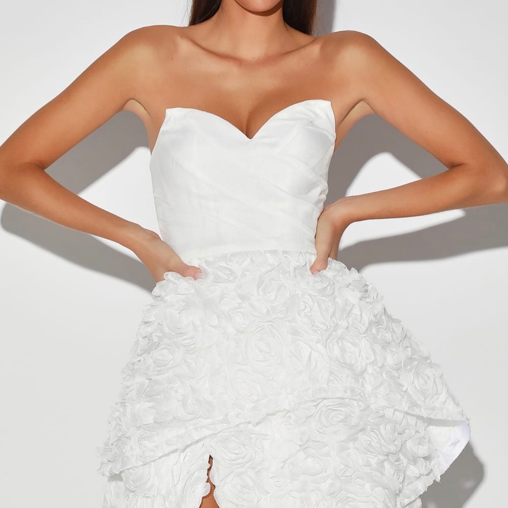 Georgiana White Strapless Maxi Dress - Bariano